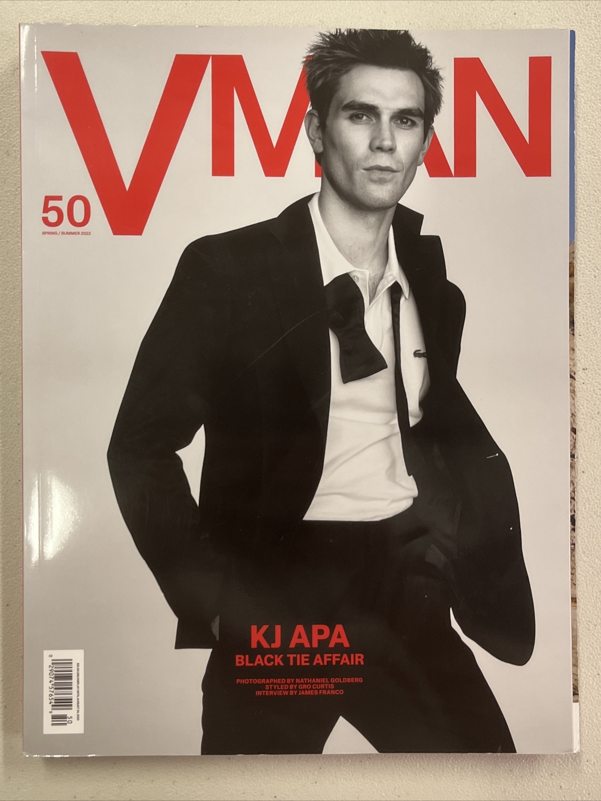 V MAN MAGAZINE SUMMER 2023 ISSUE 50 KJ APA BLACK TIE AFFAIRS