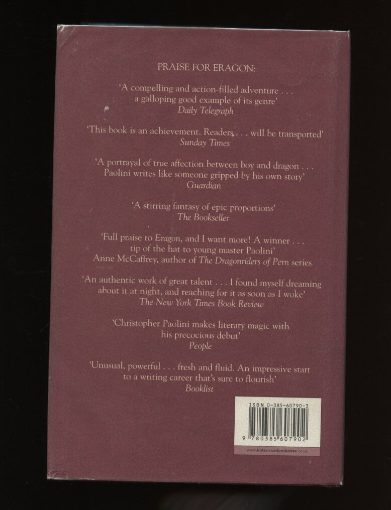 Paolini, Christopher: Eldest HB/DJ Set 1st/1st UK