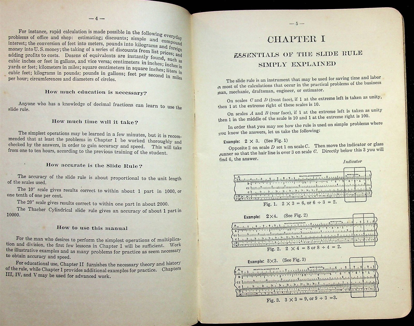 Polyphase Duplex Slide Rule Manual Breckenridge Keuffel & Esser 1924