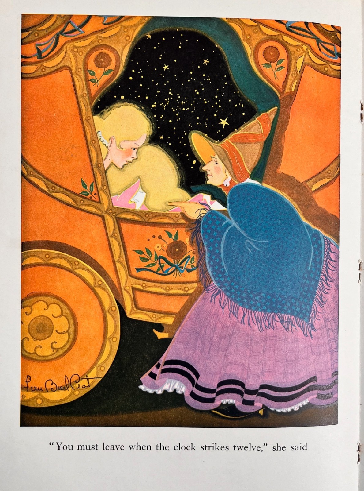 1931 CINDERELLA – Beautiful Illus. by Fern Bisel Peat – Hardy & Bradbury Edition