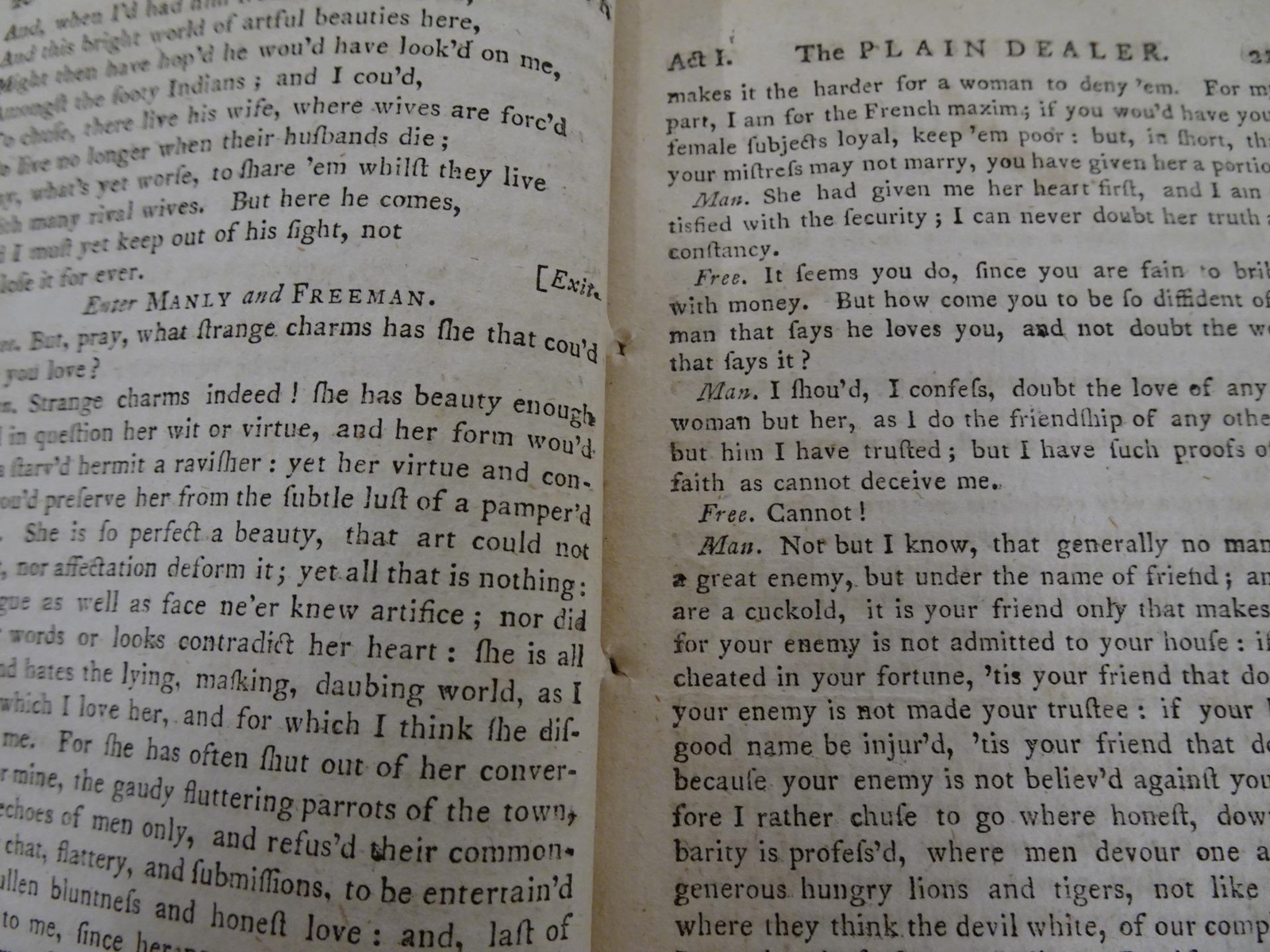 The Plain Dealer A Comedy 1768 William Wycherley N Nepecker