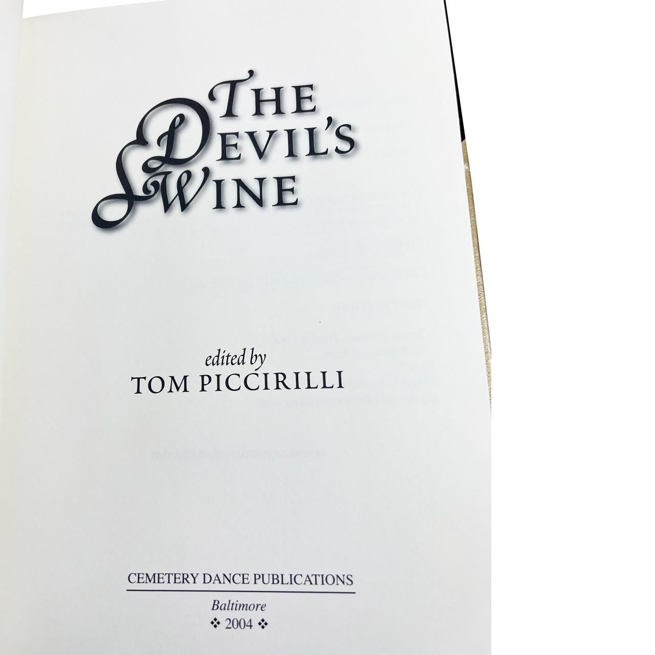 Cemetery Dance DEVIL’S WINE Stephen King Straub Signed Artist Limited AE Art 30