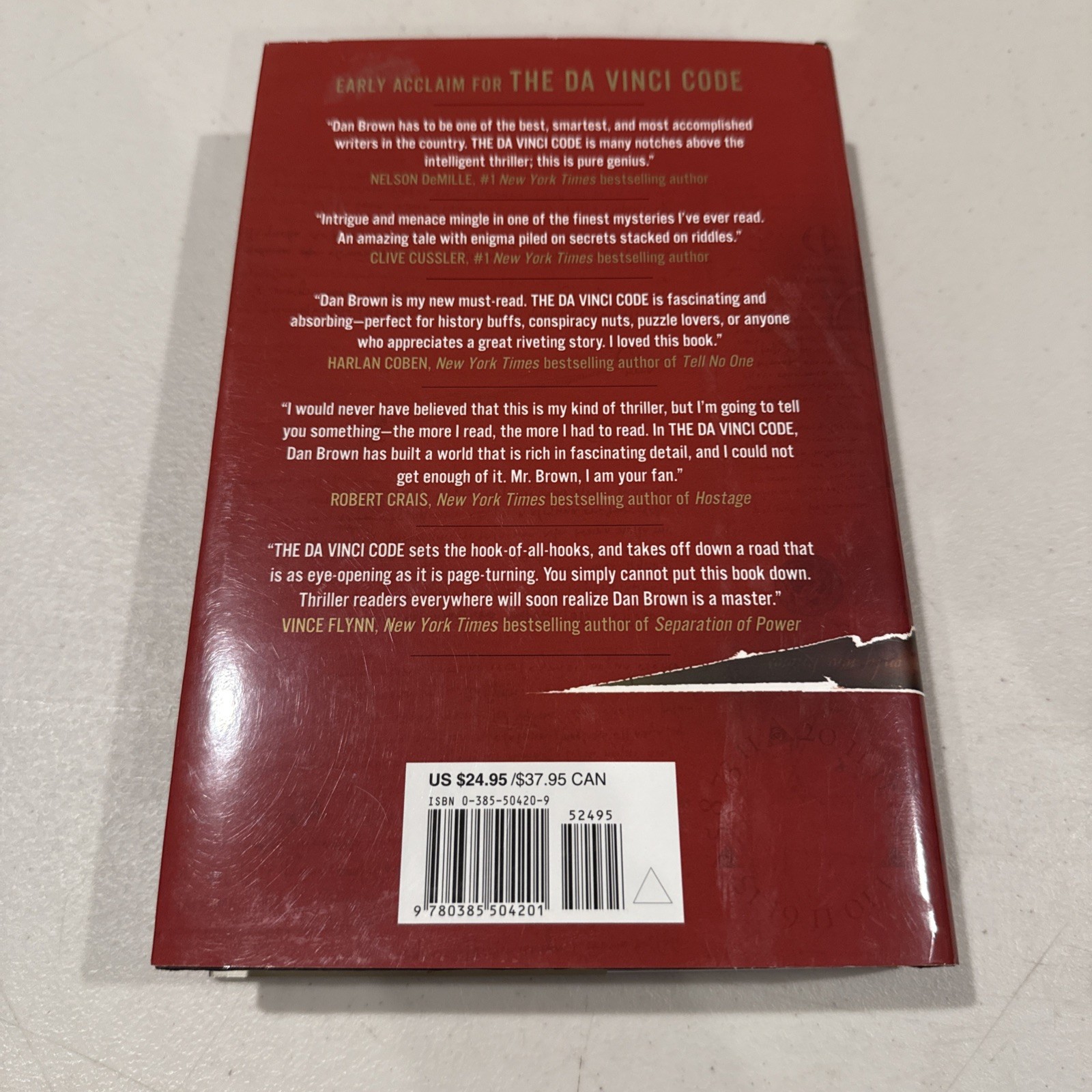 Dan Brown THE DA VINCI CODE Hardcover w/DJ 2003