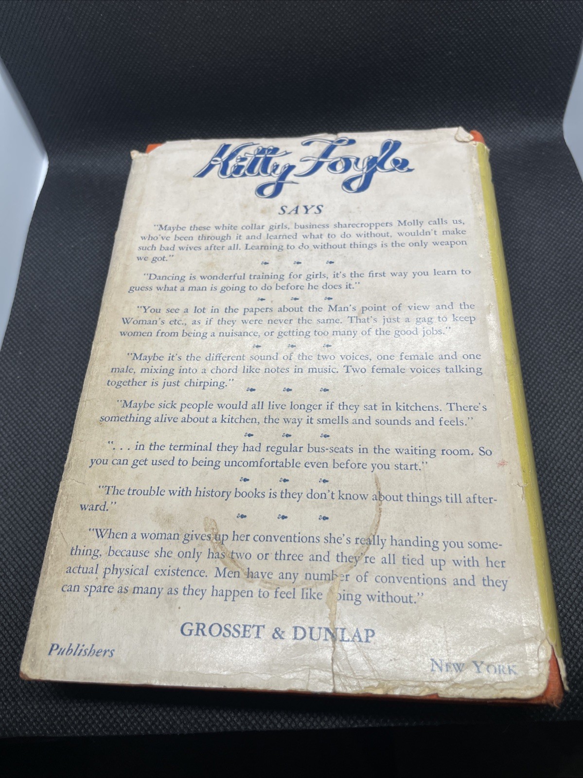 Kitty Foyle by Christopher Morley 1939, Good Condition Grosset & Dunlap