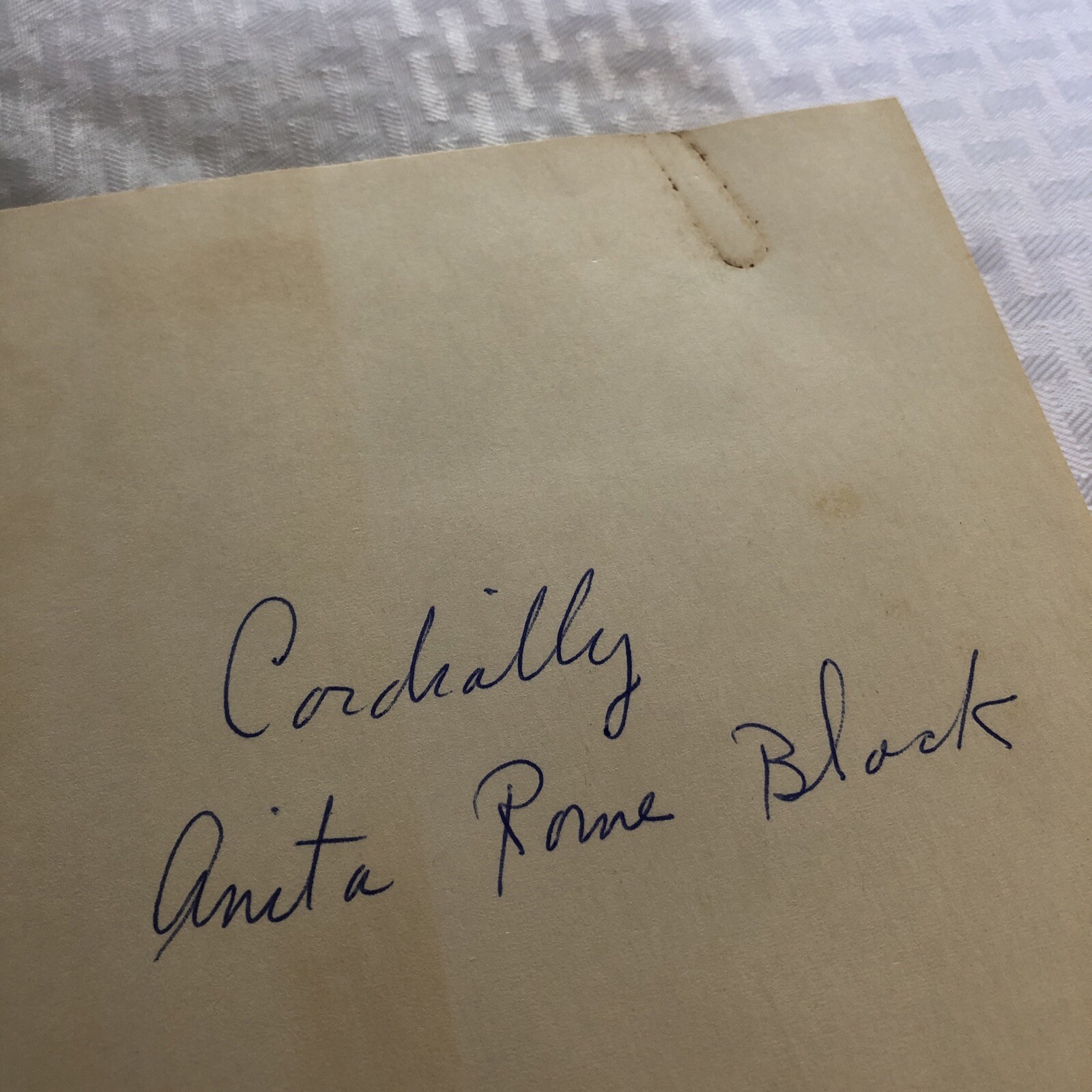 1960 NECESSARY END ANITA ROWE BLOCK NOVEL SIGNED BOOK PHARMACEUTICAL BUSINESS