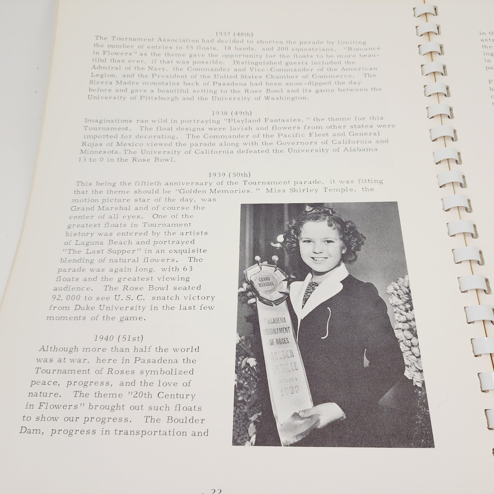 Vintage 1970’s Tournament of Roses 1972 History Book Pasadena California Parade