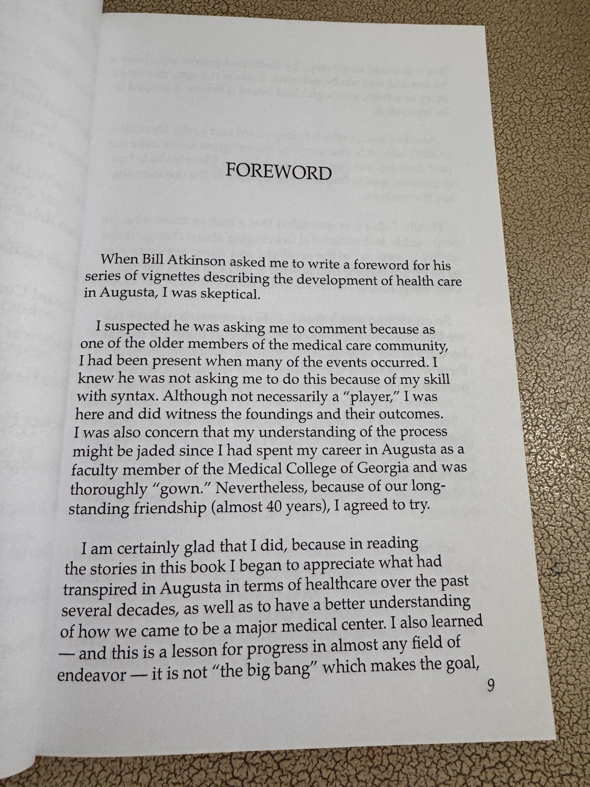 SIGNED Foundings Augusta’s Healthcare Bill Atkinson Inscribed History Book