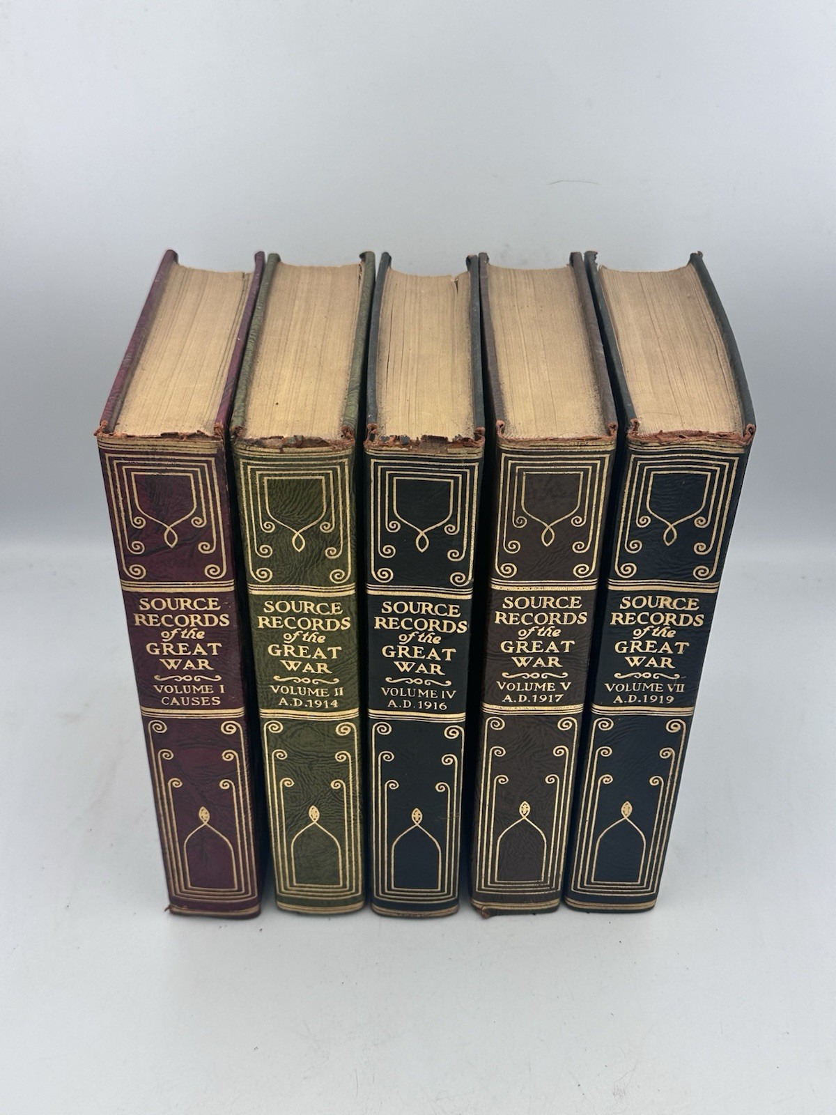 Antique 5/7 Vol Set SOURCE RECORDS OF THE GREAT WAR Certified Registered Edition