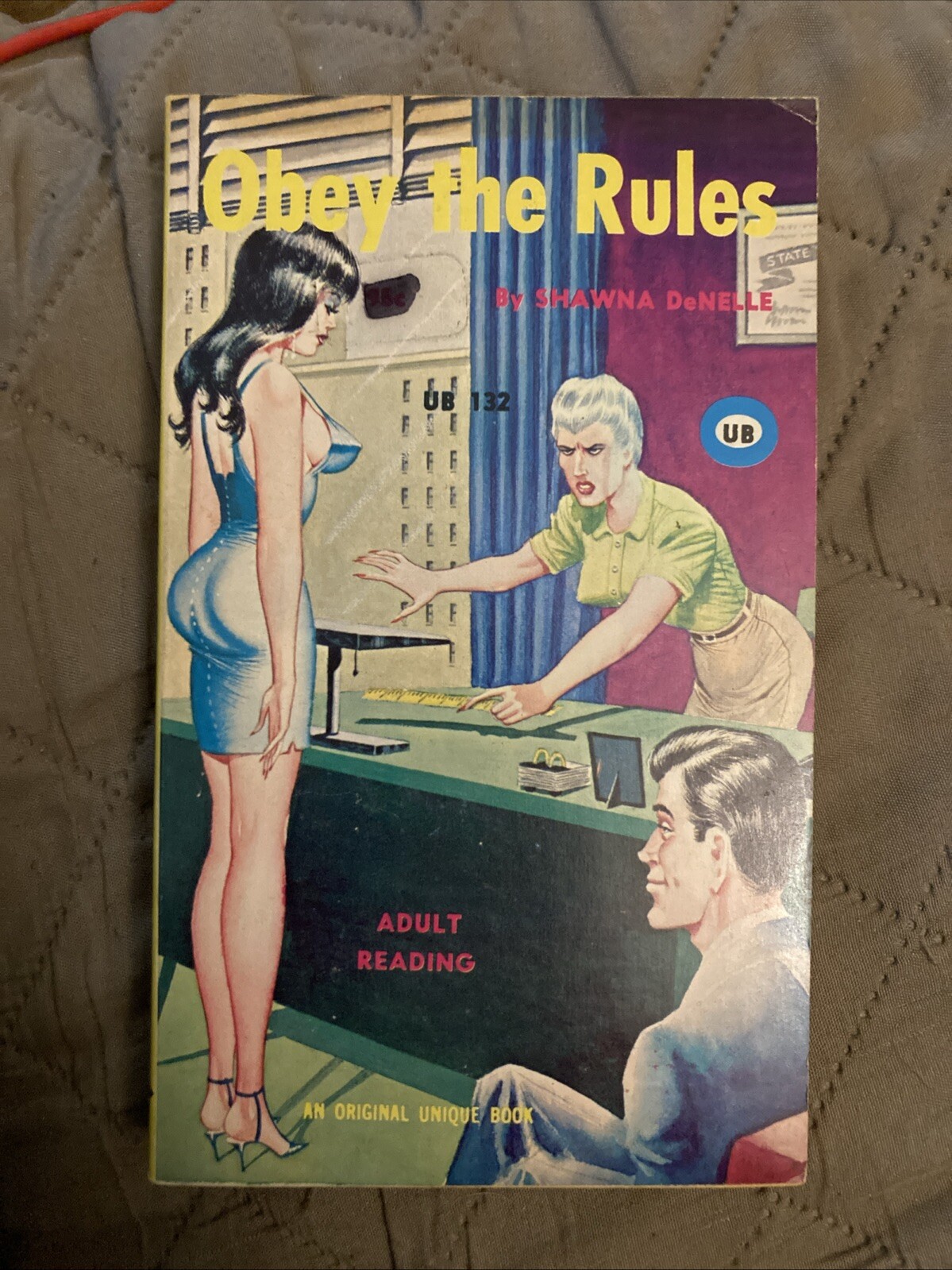 Sleaze gga Vintage Pb, Obey The Rules by DeNelle, Unique UB132, 1967, c-Ward, NF