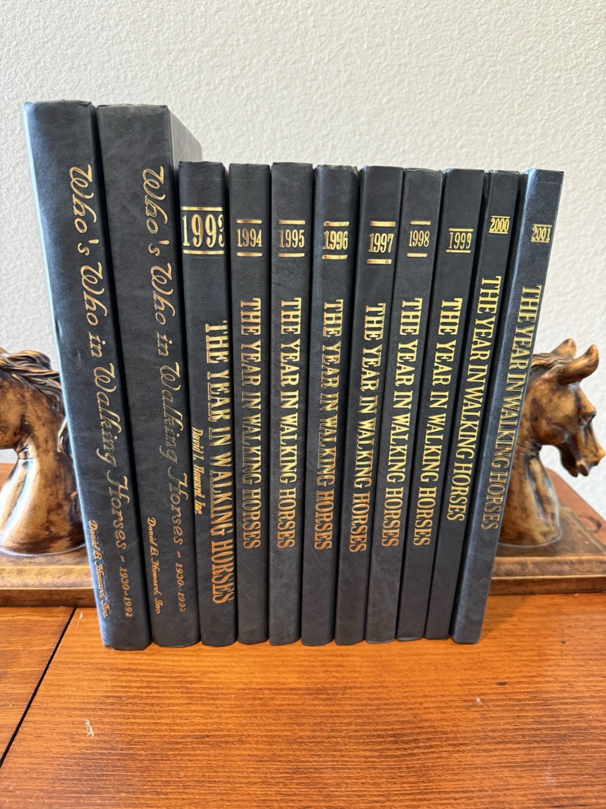 Book Stack Curated Equestrian Library Collection | Blue & Gold Horse Volumes