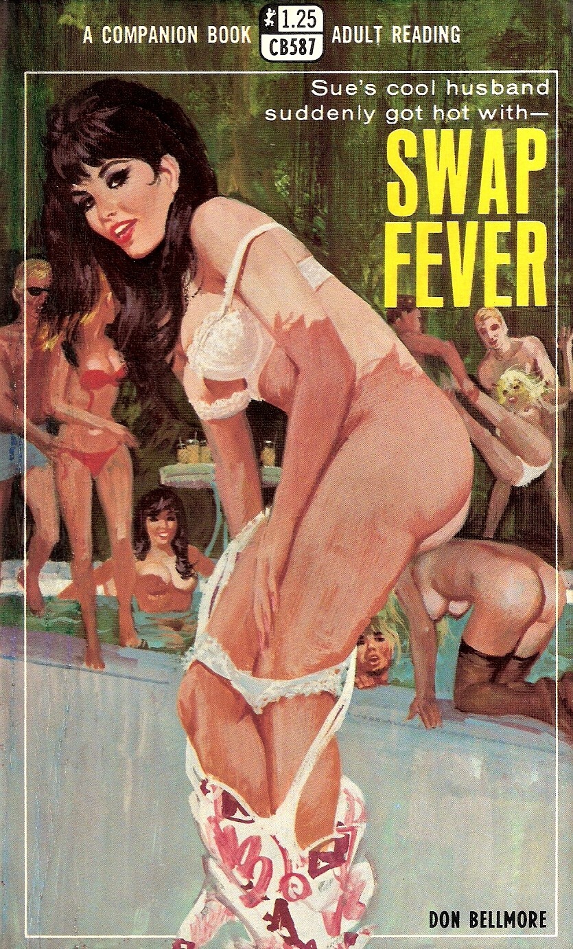 Swap Fever by Don Bellmore, F-/F GC PBO, Bonfils cover, 1968 CB587 Phenix Pubs.