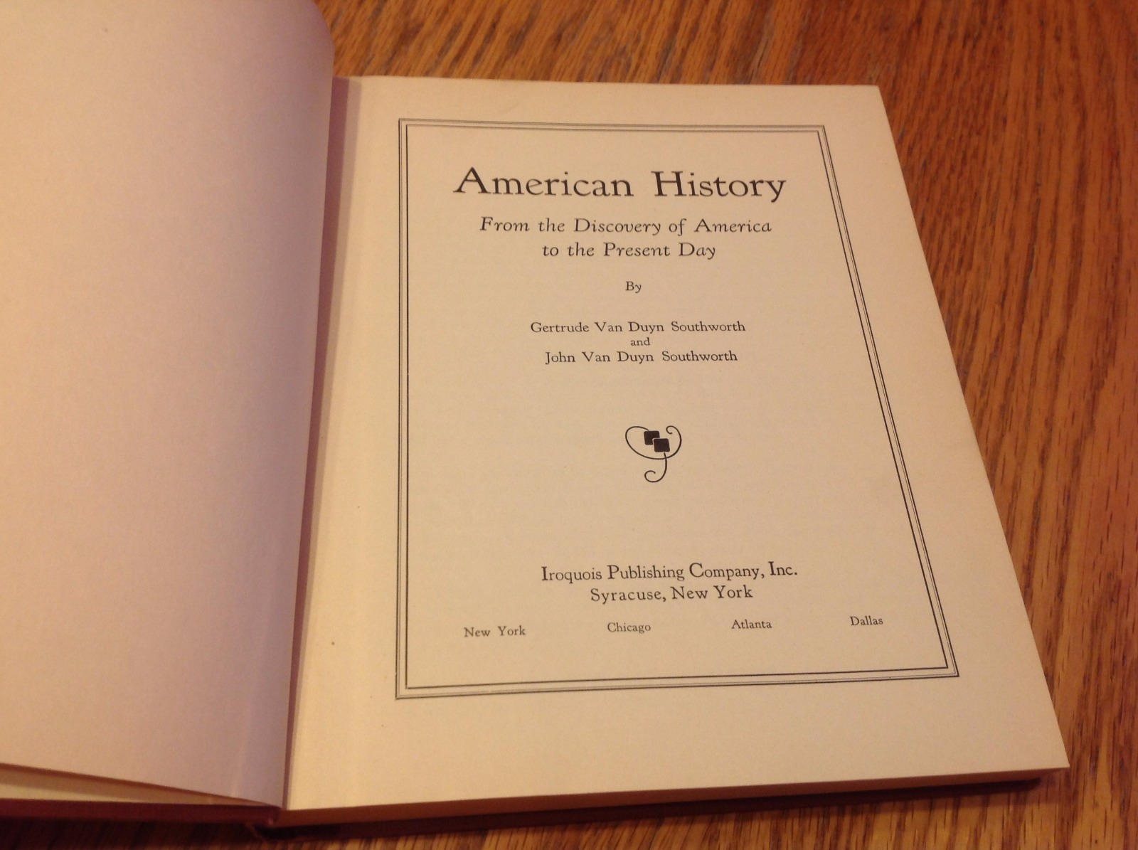 1931-American History:From Discovery of America to Present Southworth Iroquois P
