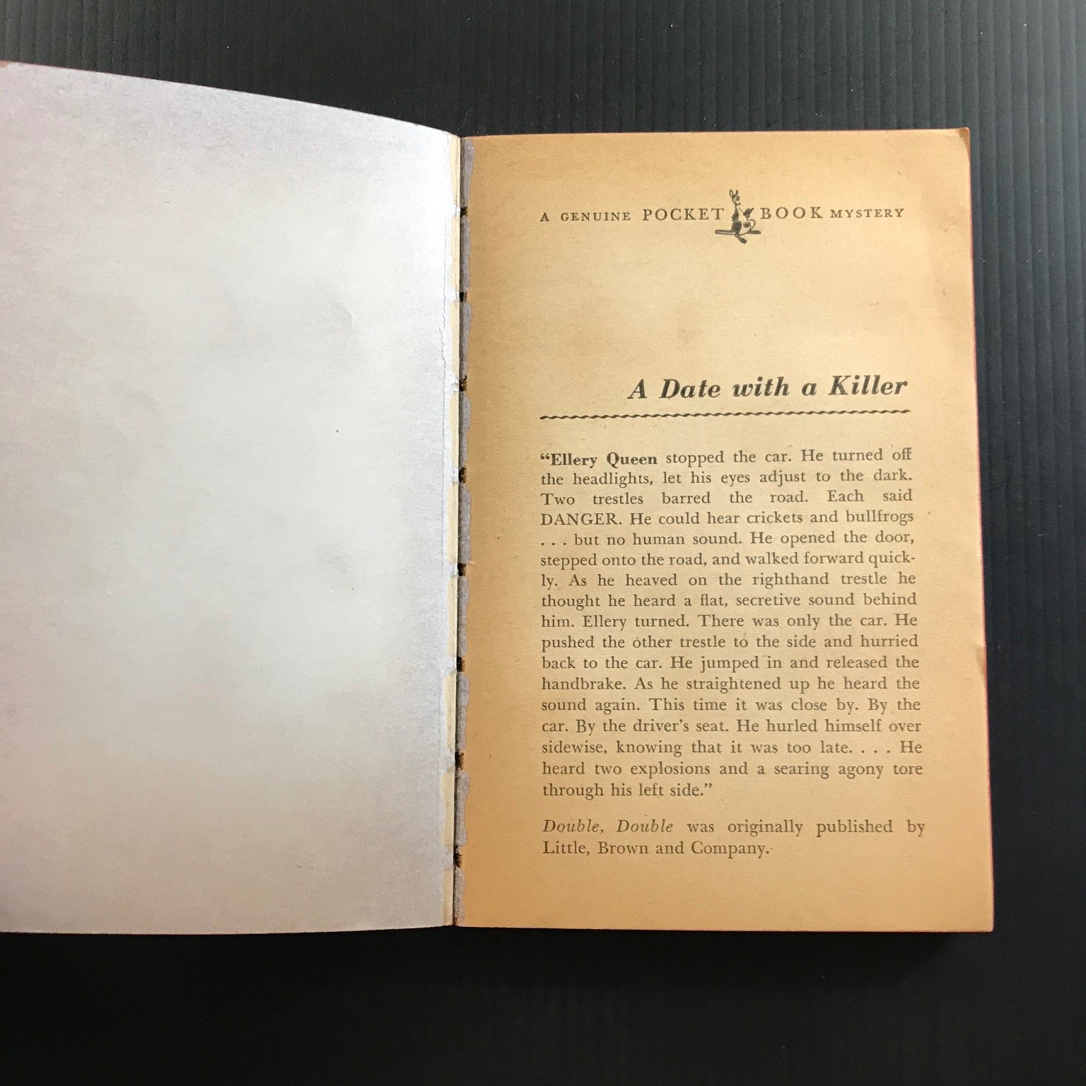 Double, Double Ellery Queen 1952 Pocket Book Mystery Pulp Fiction
