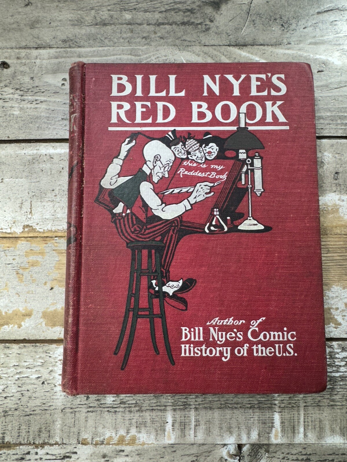 1891 Antique Humor Book „Bill Nye’s Red Book“ Illustrated