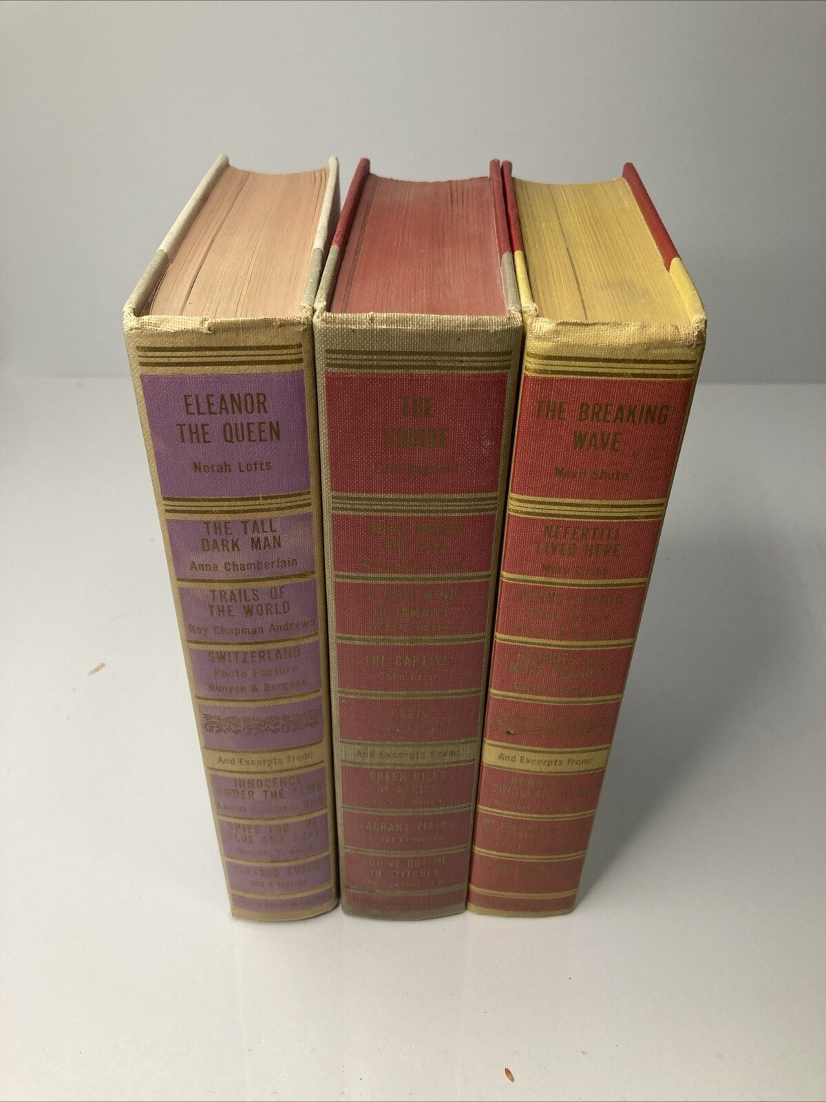 3 Vintage BEST-IN-BOOKS Nelson Doubleday Inc. 1955 Beautiful decorative