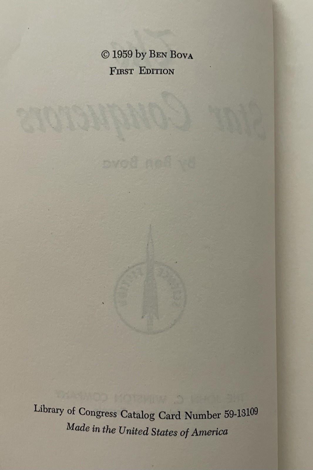 The Star Conquerors FIRST EDITION Ben Bova 1959 Hardcover (Dust Jacket in Mylar)
