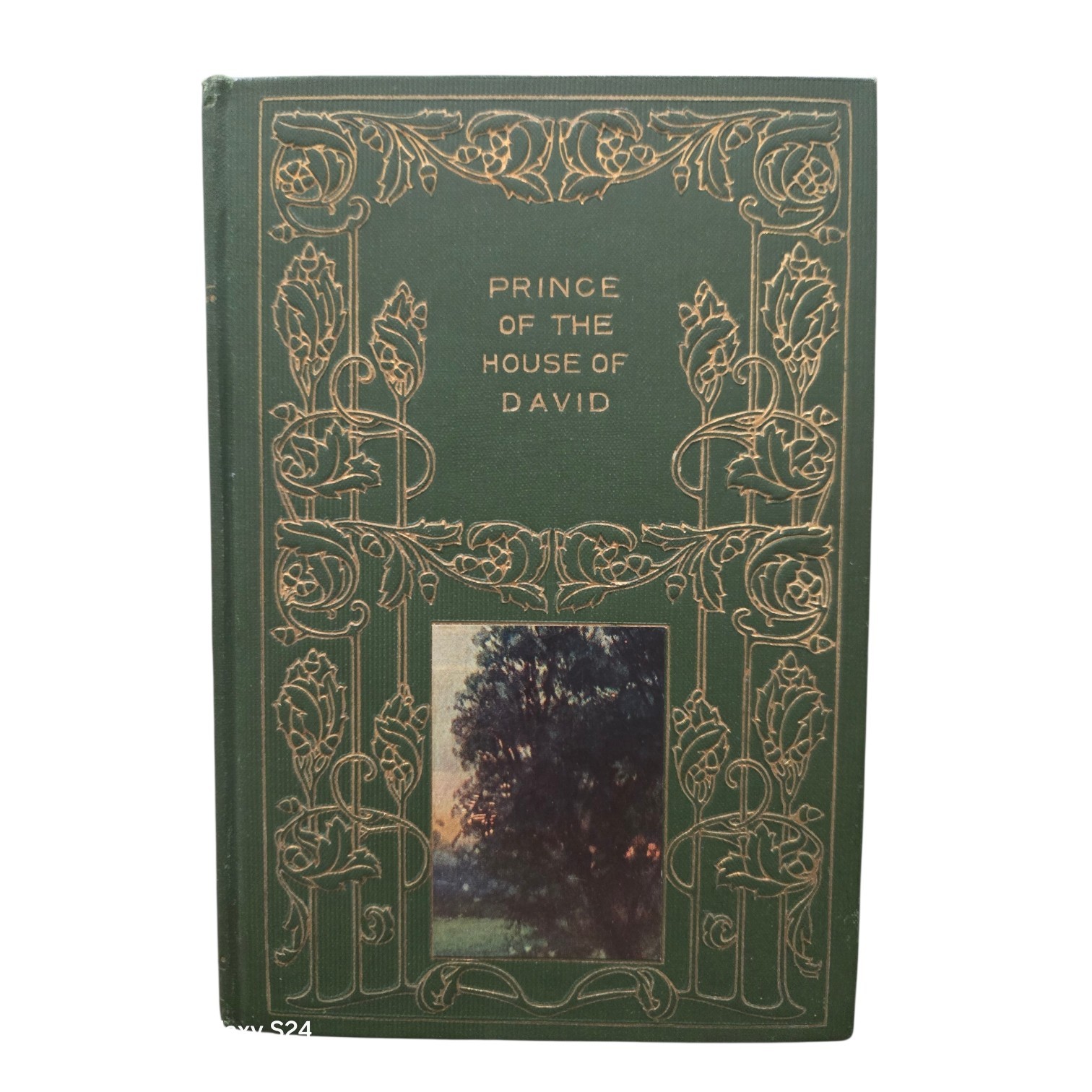 Set Of 3 Emerald Green Old Vintage Antique Rare Hardcover Books