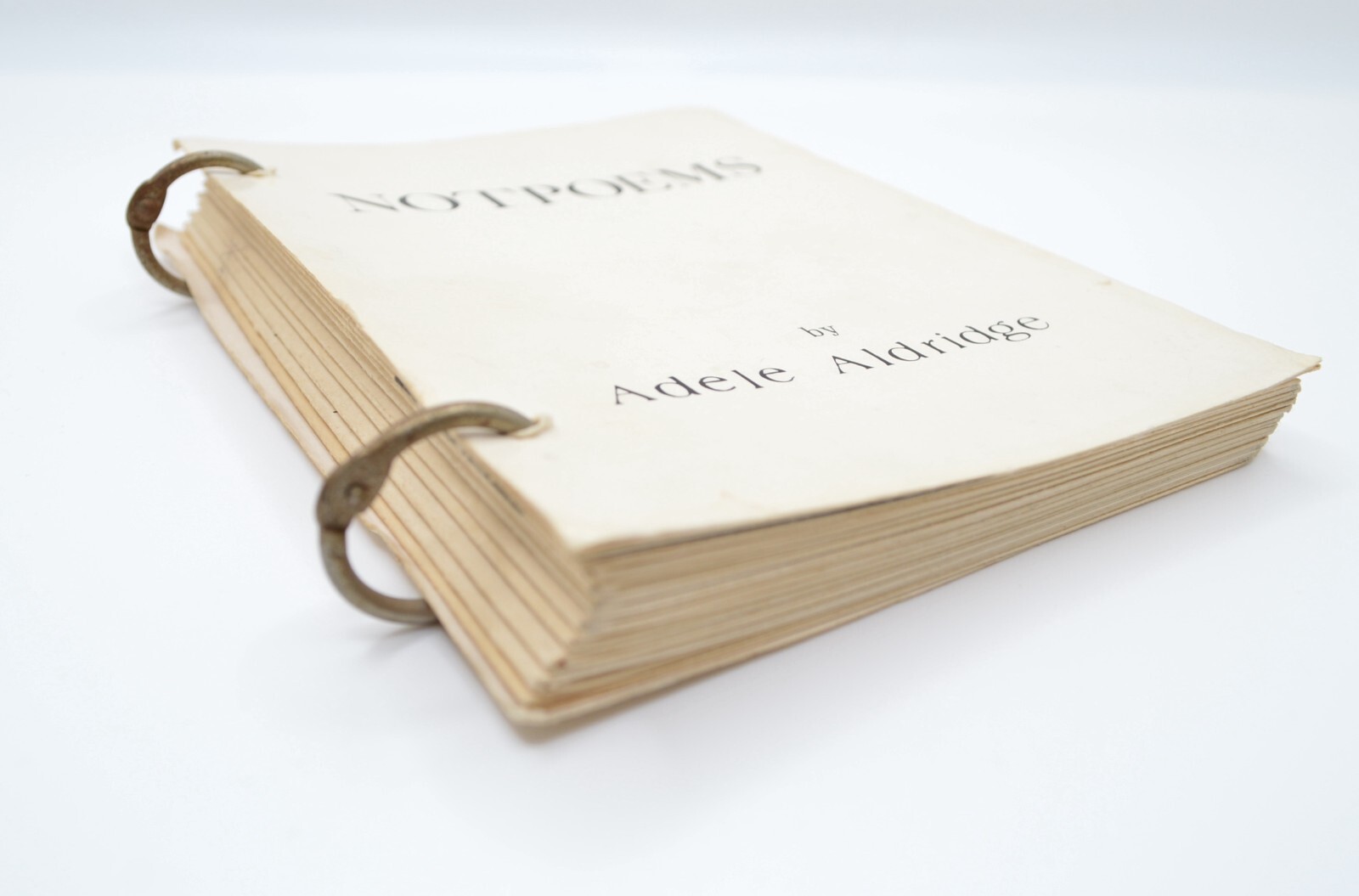 Notpoems, Adele Aldridge, 1971, Signed/Numbered Edition of 150, Concrete Poetry