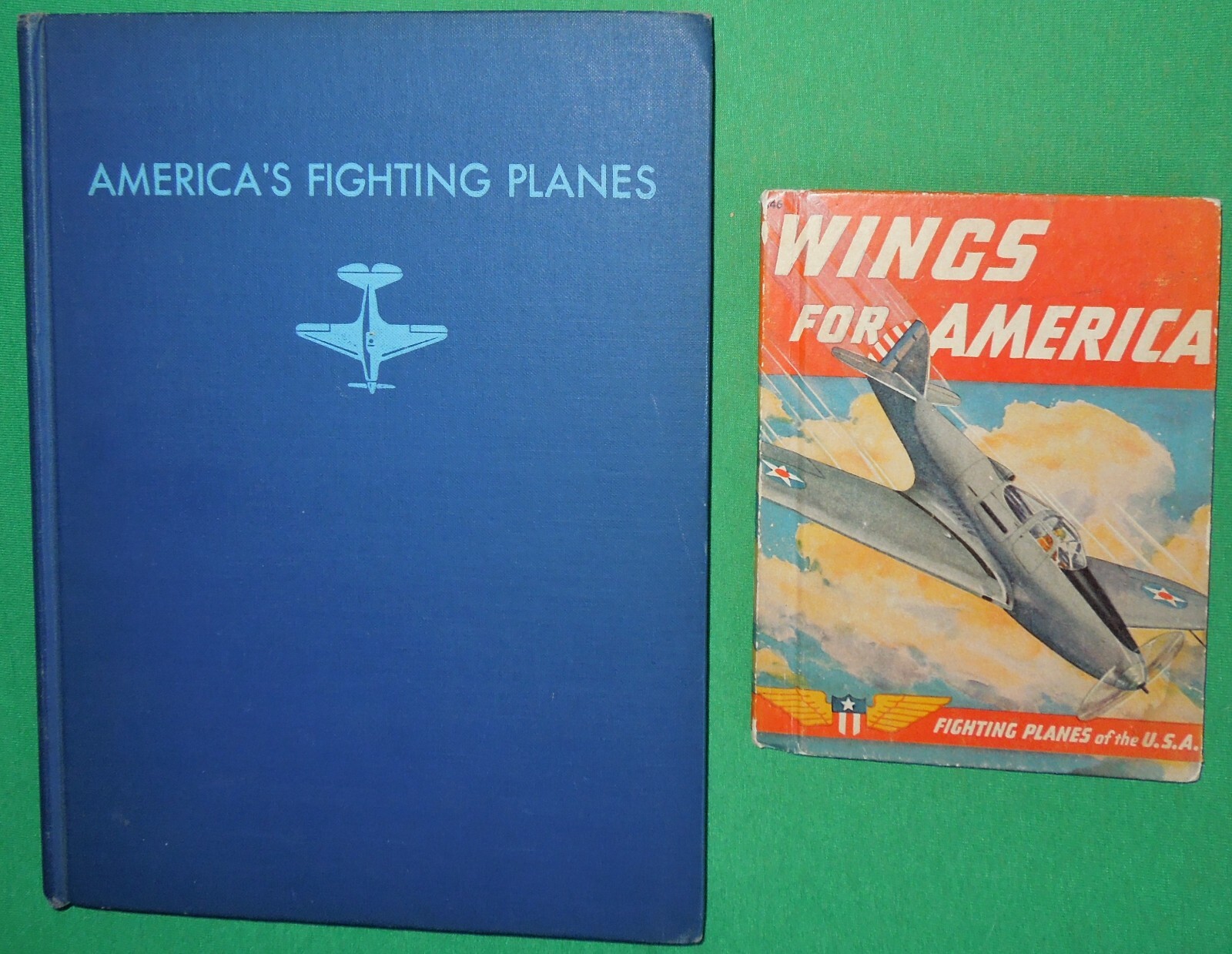 WW2 1943 Planes in Action by Reed Kinert & 1942 Wings for America by T. Penfield