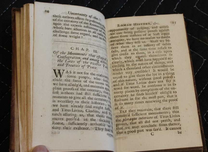 1711 “A Dissertation Upon The Uncertainty of Roman History During First 500 Yrs“
