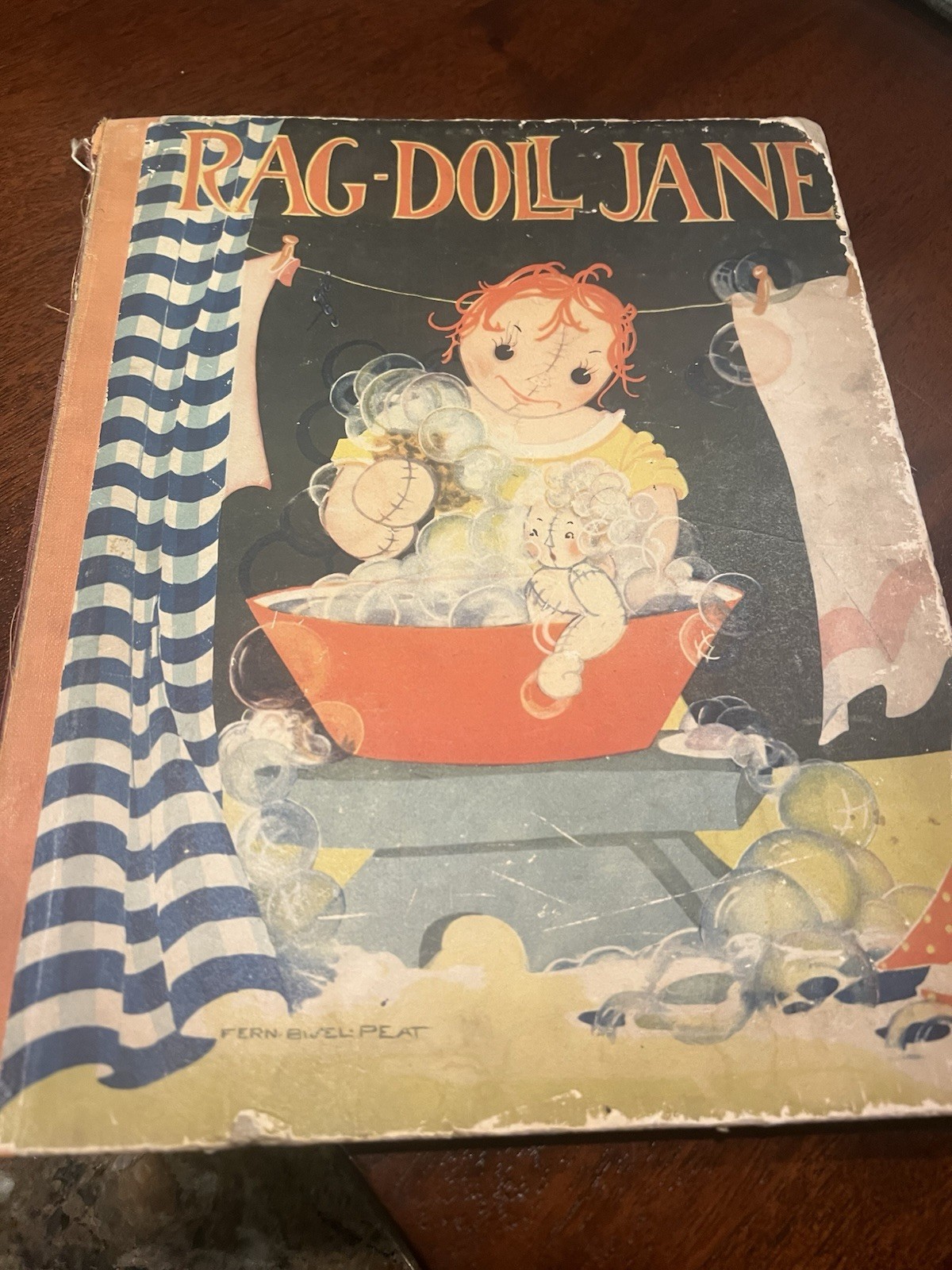 1935 Rag-Doll Jane Book Fern Bisel Peat Illustrated Vintage Children’s Book