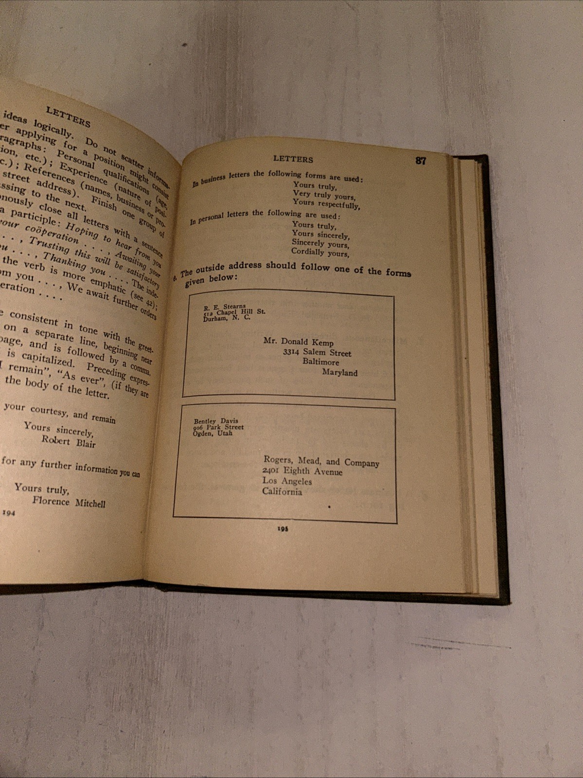 Century Handbook Of Writing By Garland Greever And Easley S. Jones 1922 HC