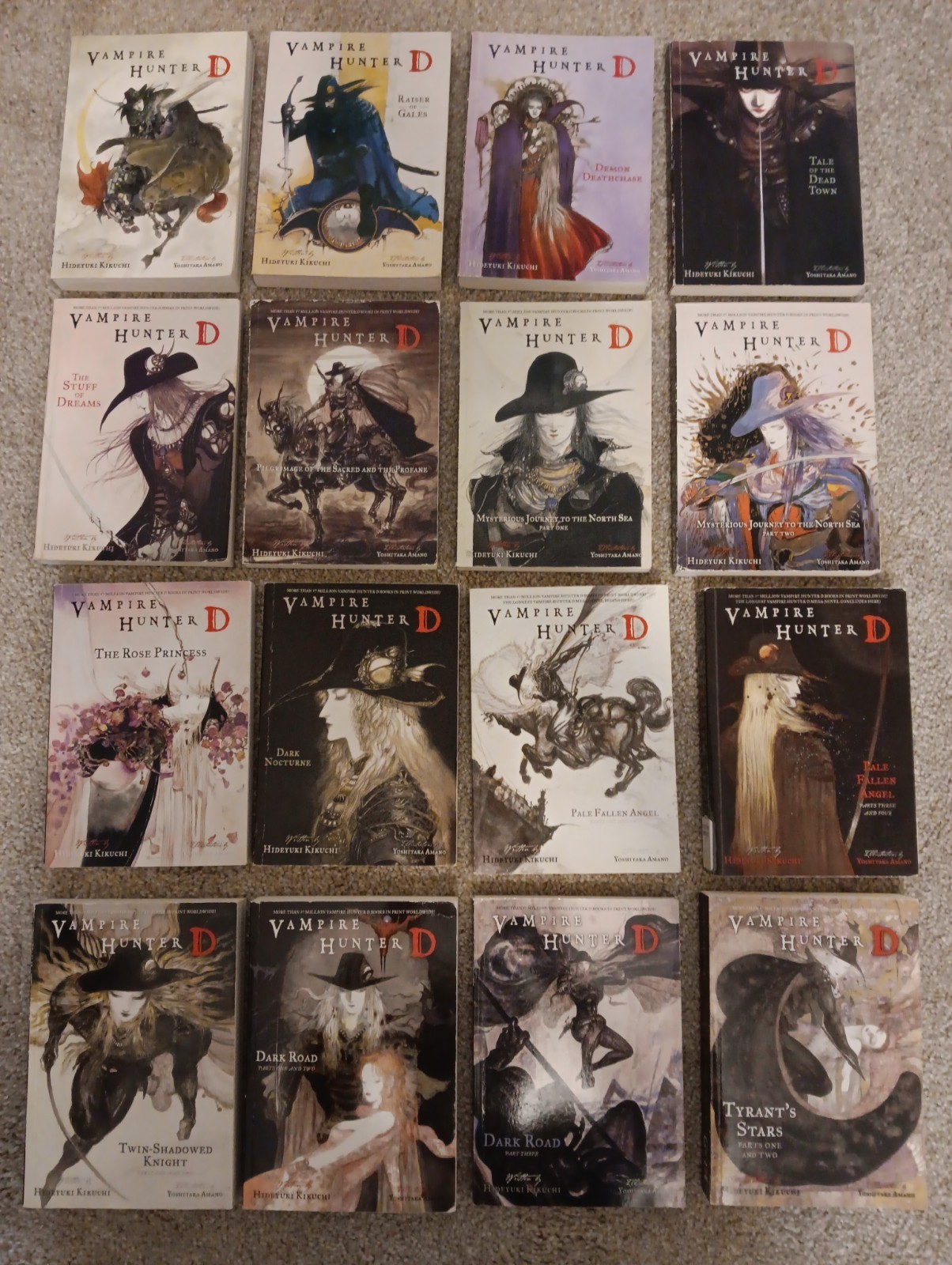 Vampire Hunter D Volumes 1-16 Paperbacks by Hideyuki Kikuchi – PB Novel Set Lot