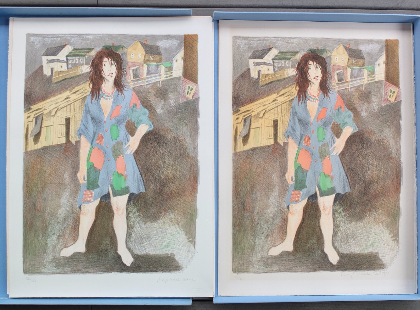 Raphael Soyer & Isaac Bashevis Singer 1970 Signed Folio With Stories & 24 Prints