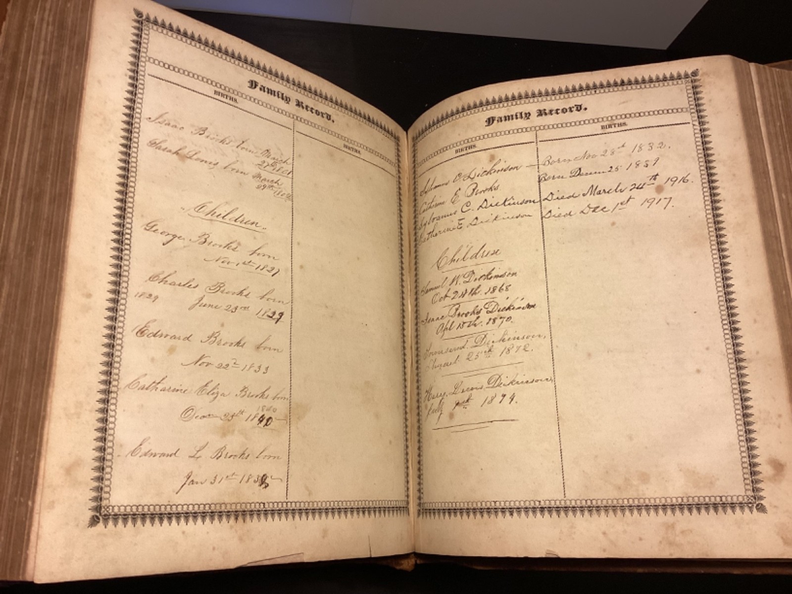 1841 H. & E. Phinney Cooperstown, NY Holy Bible – Brooks & Dickinson Genealogy