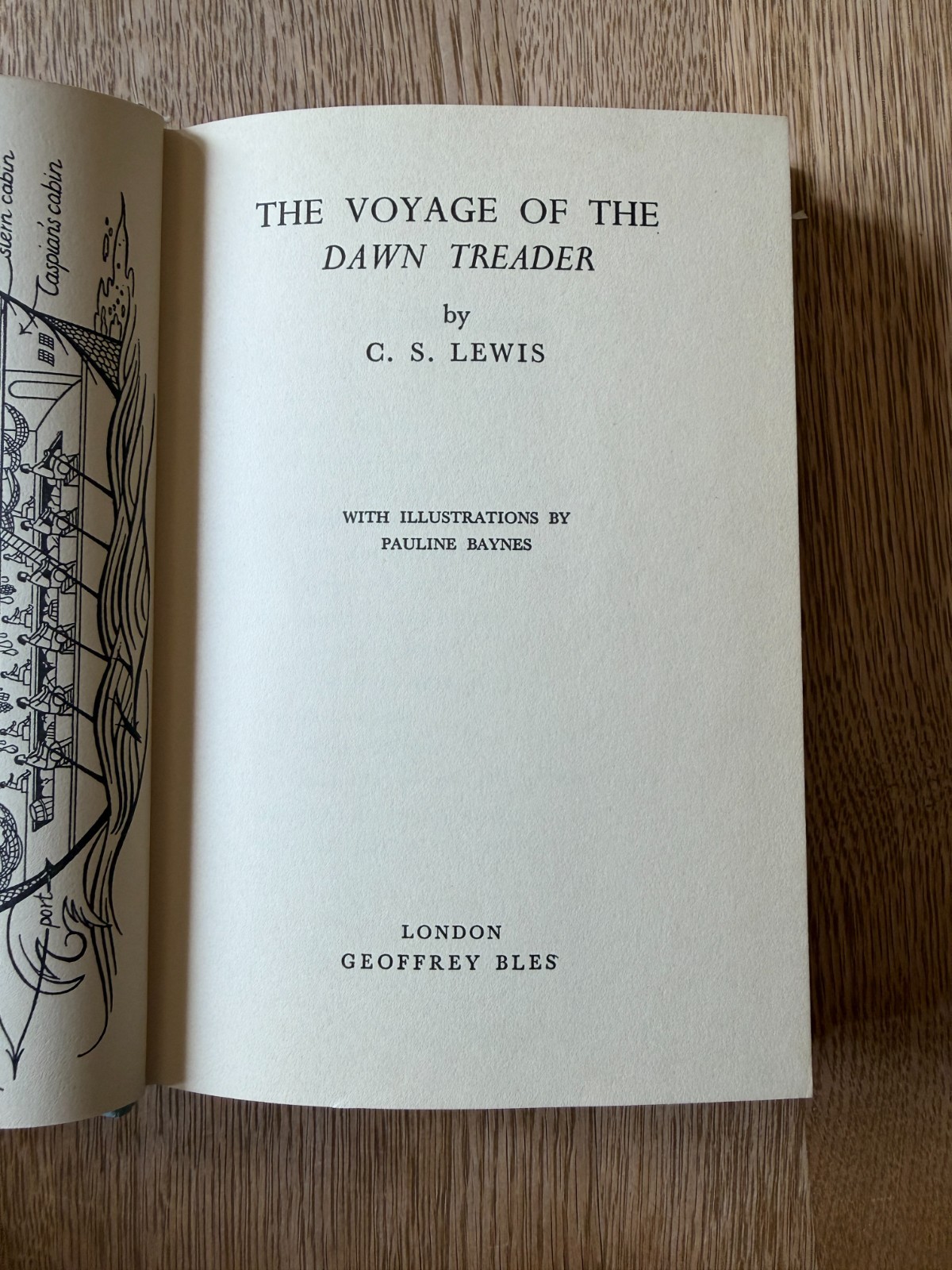 THE VOYAGE OF THE DAWN TREADER – CS Lewis – 1ST/3RD UK EDITION. w/orig. DJ