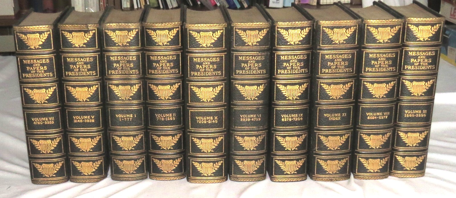Messages and Papers of the President – Ten Volumes (1-3, 5-11) Reprints of 1912