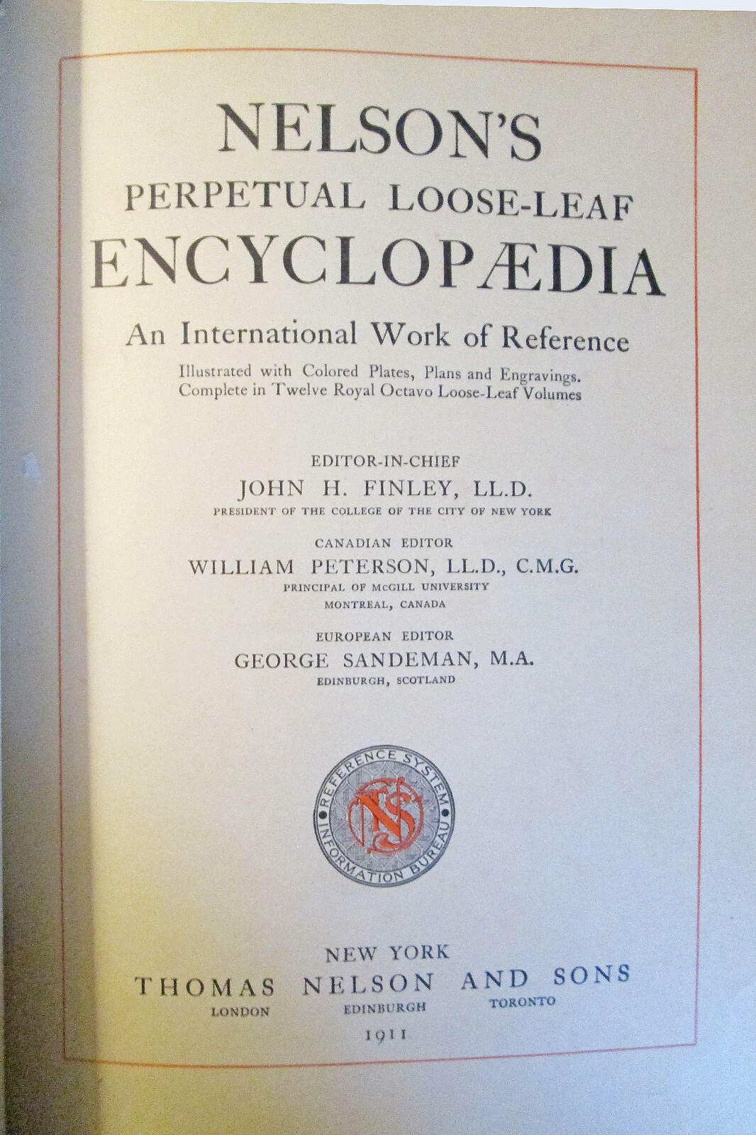 1911 Nelson’s Perpetual Loose-Leaf Encylopedia – Volume V. FERN-GUN