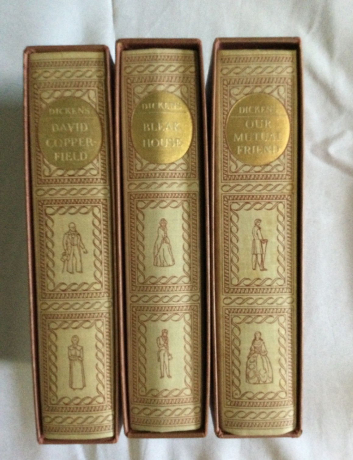 Charles Dickens 3 book set – Heritage Press – Illustrated Hardcover Book