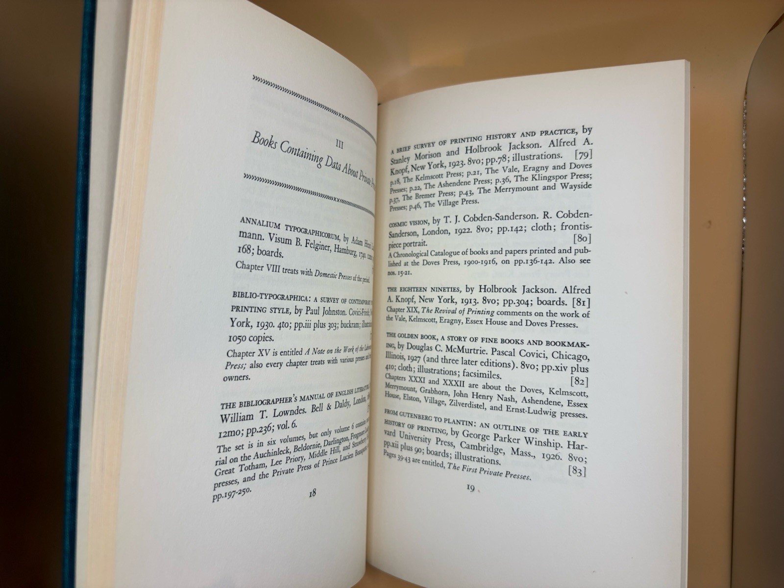 Bibliography Material Relating Private Presses Haas 1937 Black Cat Press Lmt. Ed