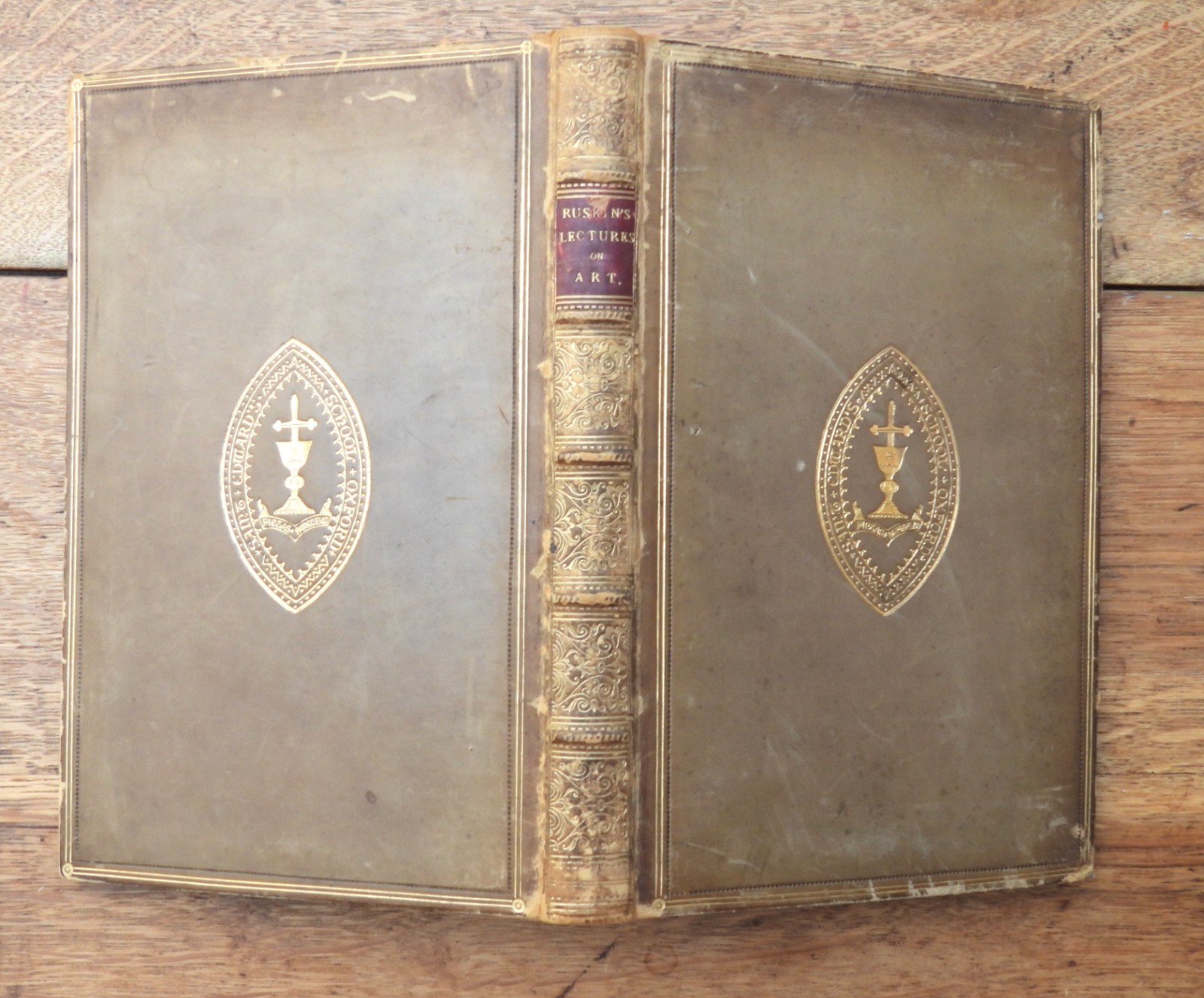 LECTURES ON ART by JOHN RUSKIN. 1875 SECOND EDN – FULL LEATHER