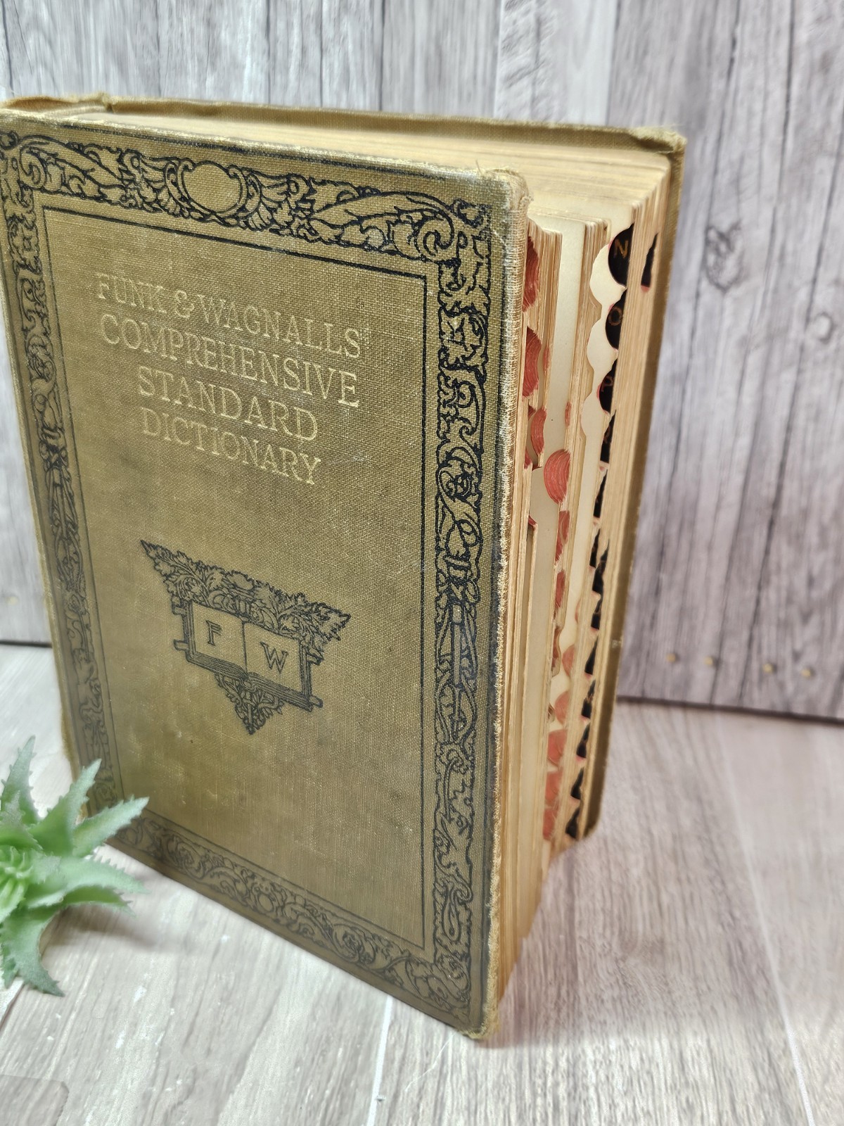 1925 Funk & Wagnalls Comprehensive Standard Dictionary Thumb Indexed Illustrated