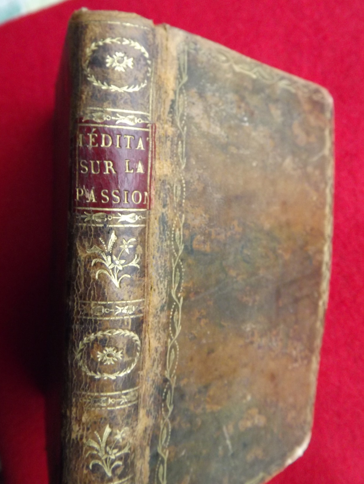 1804 ANTIQUE MONASTERY BOOK. FRENCH LANGUAGE.