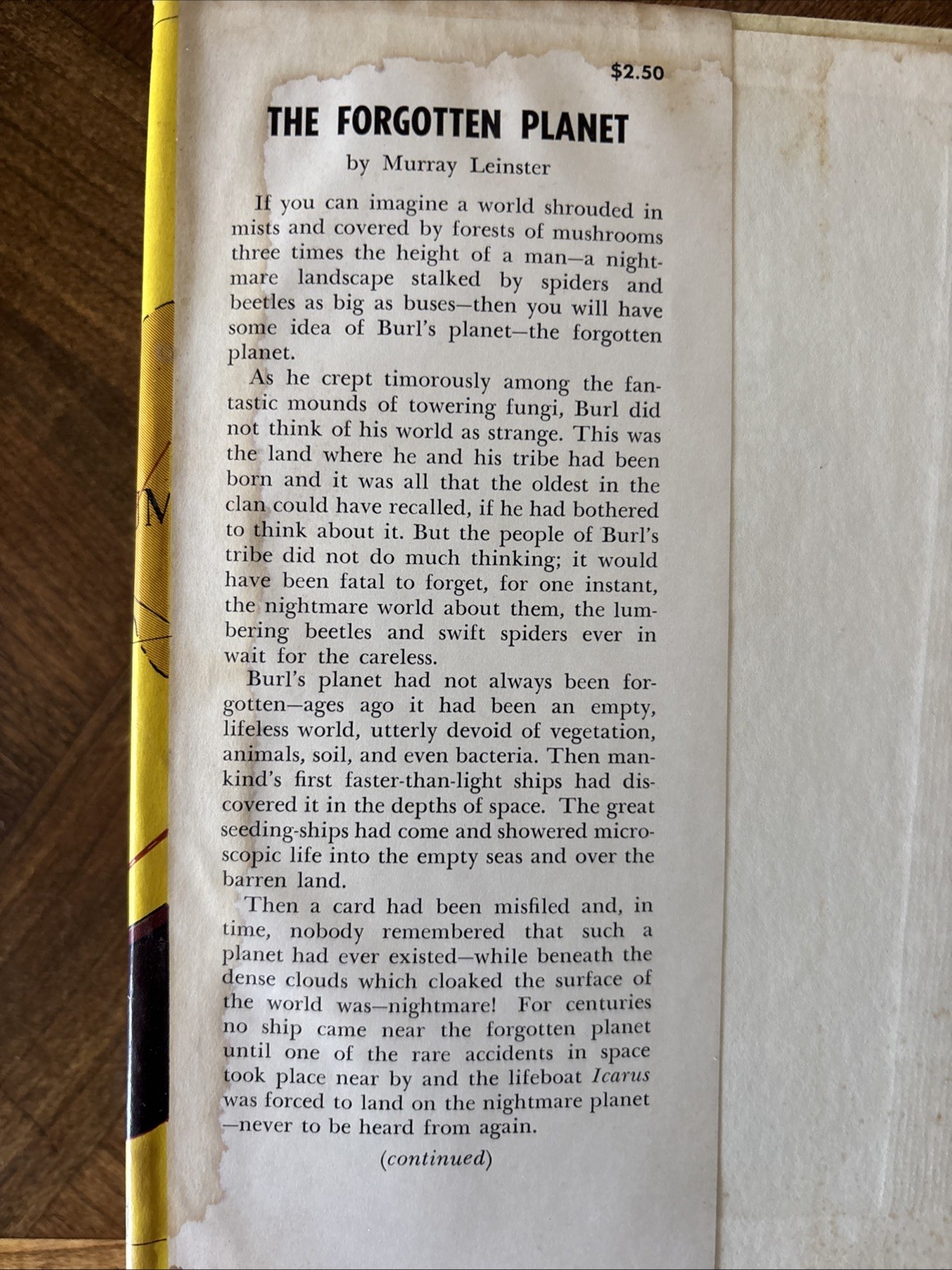 The Forgotten Planet 1954 First Edition Hardcover By Murray Leinster