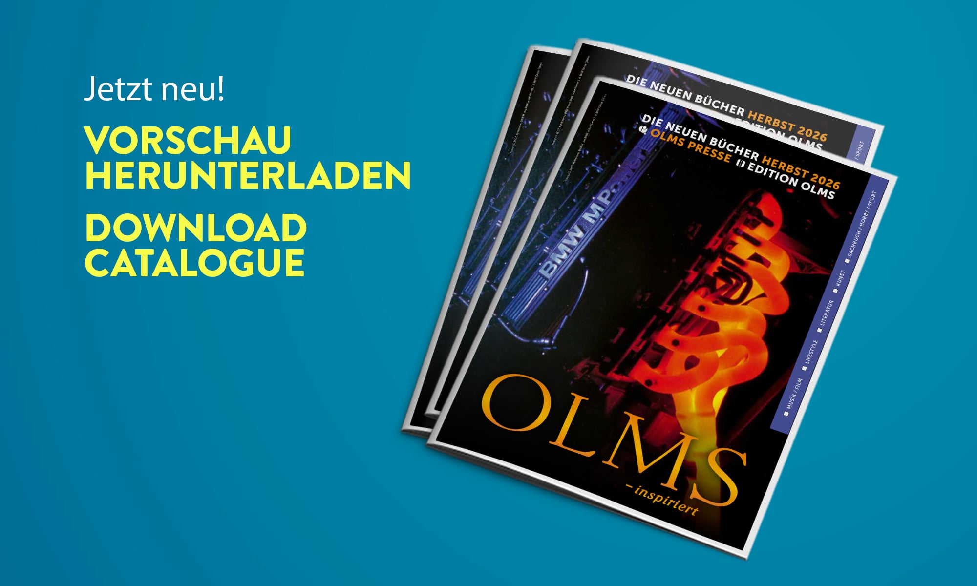 Die Programvorschau des Kultur und Musikverlages Edition Olms